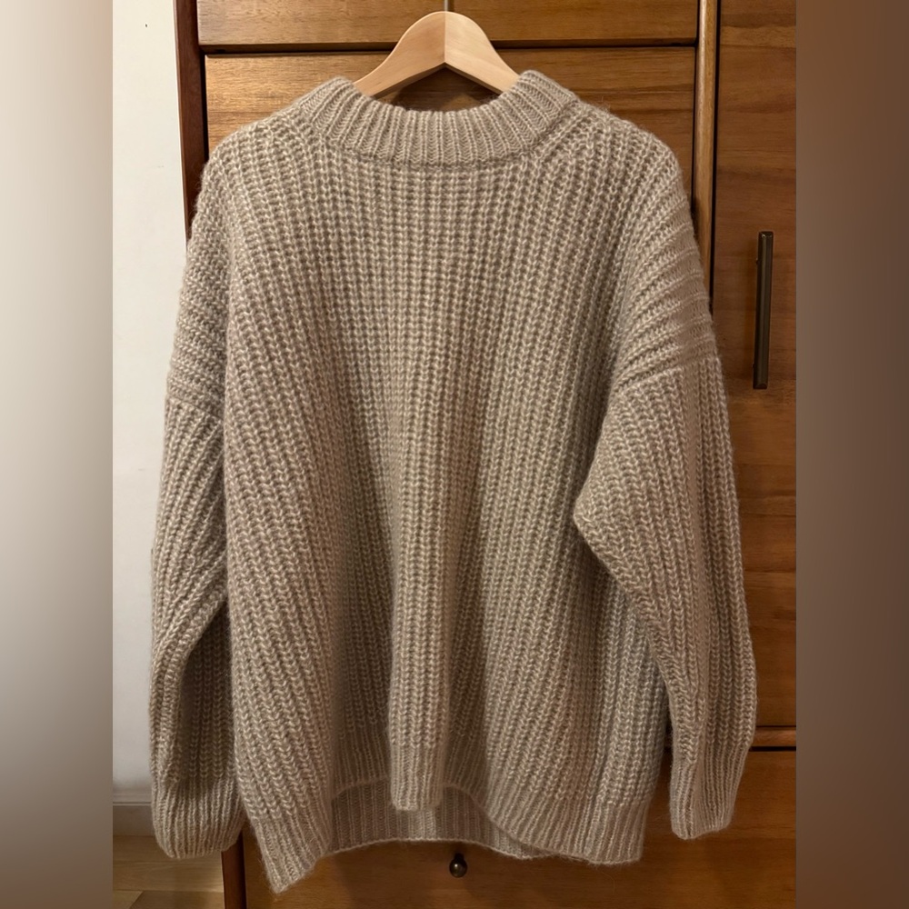Lauren manoogian fisherwoman over sized alpaca cotton sweater size 3